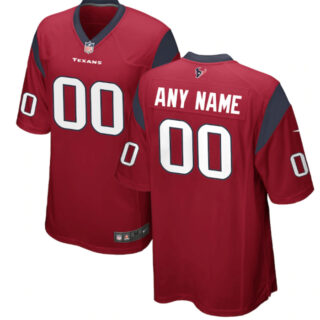 Men's Houston Texans Active Player Custom Red Stitched Game Jersey