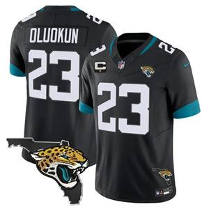 Men's Jacksonville Jaguars Florida Patch Vapor Jersey All Stitched Foyesade Oluokun #23