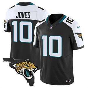 Men's Jacksonville Jaguars Florida Patch Vapor Jersey All Stitched Mac Jones 10