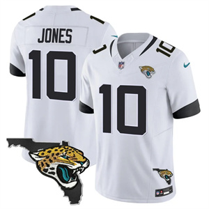 Men's Jacksonville Jaguars Florida Patch Vapor Jersey All Stitched Mac Jones #10