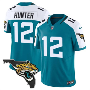 Men's Jacksonville Jaguars Florida Patch Vapor Jersey All Stitched Travis Hunter 12