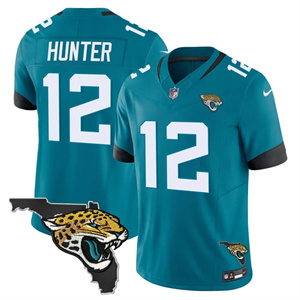 Men's Jacksonville Jaguars Florida Patch Vapor Jersey All Stitched Travis Hunter12