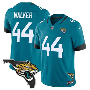 Men's Jacksonville Jaguars Florida Patch Vapor Jersey All Stitched Travon Walker44