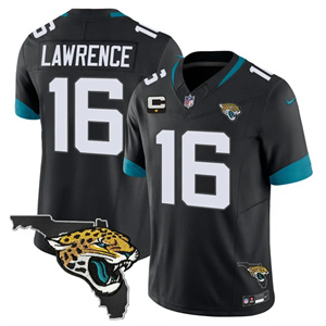 Men's Jacksonville Jaguars Florida Patch Vapor Jersey All Stitched Trevor Lawrence #16