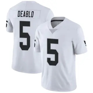 Men's Las Vegas Raiders #5 Divine Deablo Vapor Limited White Jersey