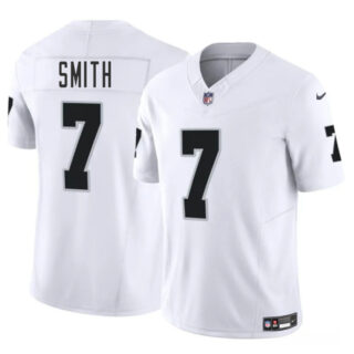 Men's Las Vegas Raiders #7 Geno Smith White 2025 F.U.S.E. Vapor Stitched Football Jersey