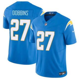 Men's Los Angeles Chargers #27 J.K. Dobbins Blue 2024 F.U.S.E Vapor Limited Stitched Football Jersey