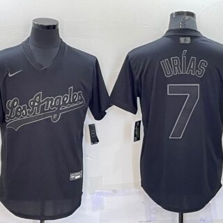 Men's Los Angeles Dodgers #7 Julio Urias Black Stitched Baseball Jersey