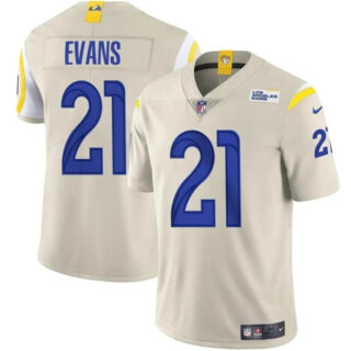 Men's Los Angeles Rams #21 Zach Evans Bone 2024 Vapor Untouchable Stitched Football Jersey