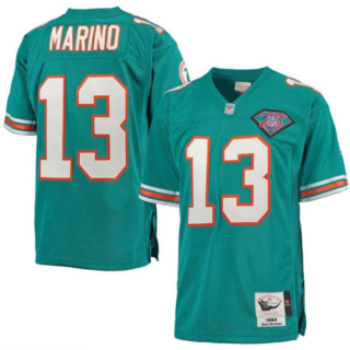 Men's Miami Dolphins Active Player Custom Mitchell & Ness Aqua Throwback Jersey