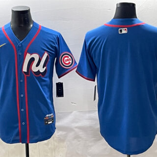 Men's National League Chicago Cubs Blank Blue 2025 All-Star Edition Limited Stitched Baseball Jersey