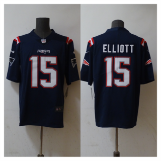Men's New England Patriots #15 Ezekiel Elliott Navy Vapor Untouchable Stitched Football Jersey