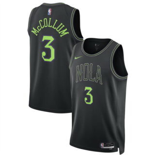 Men's New Orleans Pelicans #3 Jordan Poole Black 2025 26 City Ediiton Stitched Basketball Jersey
