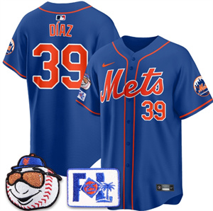 Men's New York Mets 2025 Spring Training Jersey All Stitched Royal Edwin Diaz #39