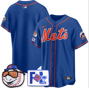 Men's New York Mets 2025 Spring Training Jersey All Stitched Royal Team