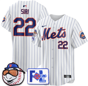 Men's New York Mets 2025 Spring Training Jersey All Stitched White Jose Siri #22