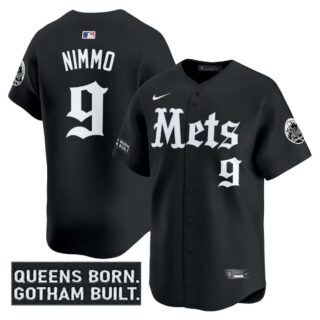 Men's New York Mets 'Gotham Gothic Edition' Vapor Premier Limited Jersey All Stitched Brandon Nimmo