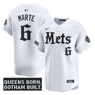 Men's New York Mets 'Gotham Gothic Edition' Vapor Premier Limited Jersey All Stitched Starling Marte6