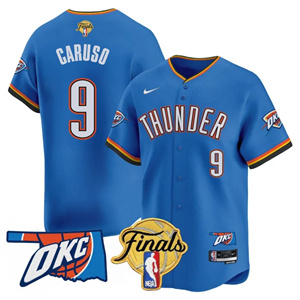 Men's Oklahoma City Thunder #9 Alex Caruso Final Patch Baseball Jersey All Stitched