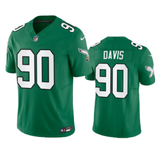 Men's Philadelphia Eagles #90 Jordan Davis Green 2023 F.U.S.E. Vapor Untouchable Stitched Football Jersey