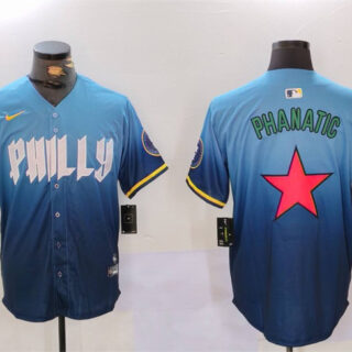Men's Philadelphia Phillies Phanatic Blue City Connect Limited Stitched Jersey