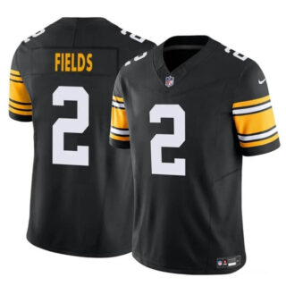 Men's Pittsburgh Steelers #2 Justin Fields Black 2024 F.U.S.E. Vapor Untouchable Limited Stitched Jersey