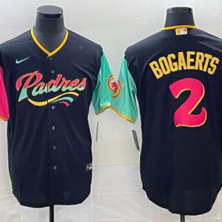 Men's San Diego Padres #2 Xander Bogaerts 2022 Black City Connect Cool Base Stitched Baseball Jersey