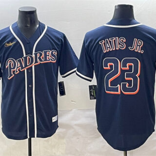 Men's San Diego Padres #23 Fernando Tatis Jr. Navy Stitched Baseball Jersey