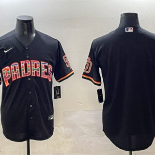 Men's San Diego Padres Blank Black Mexico Cool Base Stitched Baseball Jersey