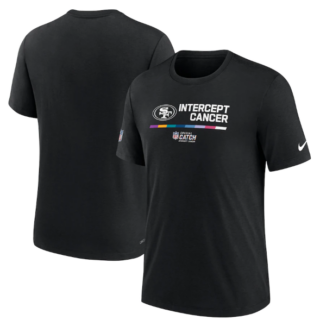 Men's San Francisco 49ers 2022 Black Crucial Catch Performance T-Shirt