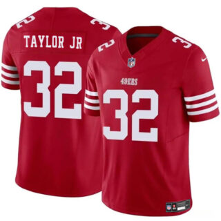 Men's San Francisco 49ers #32 Patrick Taylor Jr Red 2024 F.U.S.E. Vapor Untouchable Limited Stitched Football Jersey