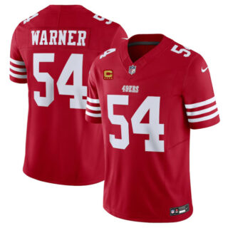 Men's San Francisco 49ers #54 Fred Warner Red 2024 F.U.S.E. With 4-Star C Patch Vapor Untouchable Limited Stitched Football Jersey