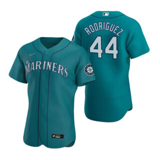 Men's Seattle Mariners #44 Julio Rodriguez Aqua Flex Base Stitched Jersey