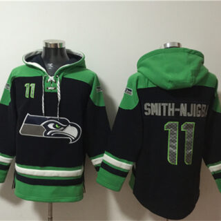 Men's Seattle Seahawks #11 Jaxon Smith-Njigba Black Ageless Must-Have Lace-Up Pullover Hoodie
