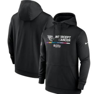 Men's Tennessee Titans 2022 Black Crucial Catch Therma Performance Pullover Hoodie