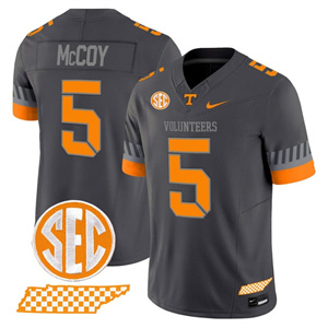 Men's Tennessee Volunteers #5 Bru McCoy 2025 'Smokey Grey Series' Vapor Limited Jersey V2 All Stitched