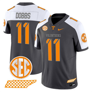 Men's Tennessee Volunteers #11 Joshua Dobbs 2025 'Smokey Grey Series' Vapor Limited Jersey V2 All Stitched