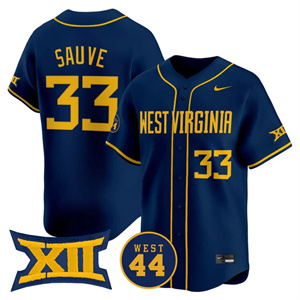 Men's West Virginia Mountaineers #33 Logan Sauve 2025 Vapor Premier Limited Jersey All Stitched
