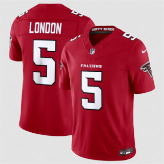 Men's Atlanta Falcons #5 Drake London Red 2026 New F.U.S.E. Vapor Untouchable Limited Stitched Football Jersey