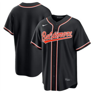 Men's Baltimore Orioles Blank 2026 Fashion Replica Black Out Stitched Baseball Jersey