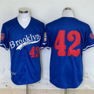 Men's Brooklyn Dodgers #42 Jackie Robinson Royal Stitched Baseball Jersey