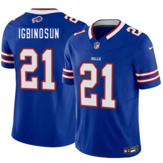 Men's Buffalo Bills #21 Davison Igbinosun Blue 2026 Draft F.U.S.E. Vapor Untouchable Limited Stitched Football Jersey