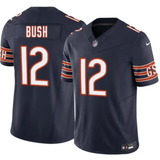 Men's Chicago Bears #12 Devin Bush Navy 2026 F.U.S.E. Vapor Untouchable Limited Stitched Football Jersey