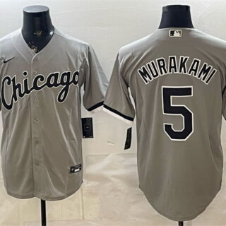 Men's Chicago White Sox #5 Munetaka Murakami Grey Stitched Baseball Jersey