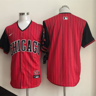 Men's Chicago White Sox Blank Red Black 2025 City Connect Limited Stitched Baseball Jersey