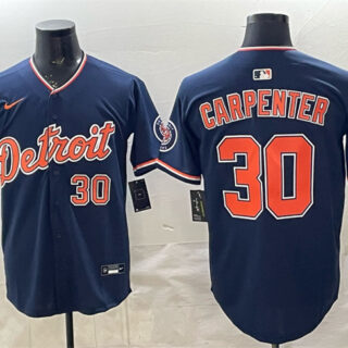 Men's Detroit Tigers #30 Kerry Carpenter Navy 2026 Alternate Vapor Premier Limited Stitched Baseball Jersey
