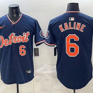 Men's Detroit Tigers #6 Al Kaline Navy 2026 Alternate Vapor Premier Limited Stitched Baseball Jersey