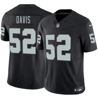 Men's Las Vegas Raiders #52 Jamin Davis Black 2026 F.U.S.E. Vapor Untouchable Limited Stitched Football Jersey