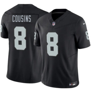 Men's Las Vegas Raiders #8 Kirk Cousins Black 2026 F.U.S.E. Vapor Untouchable Limited Stitched Football Jersey