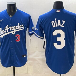 Men's Los Angeles Dodgers #3 Edwin Diaz Royal Alternate Stadium Stitched Baseball Jersey
